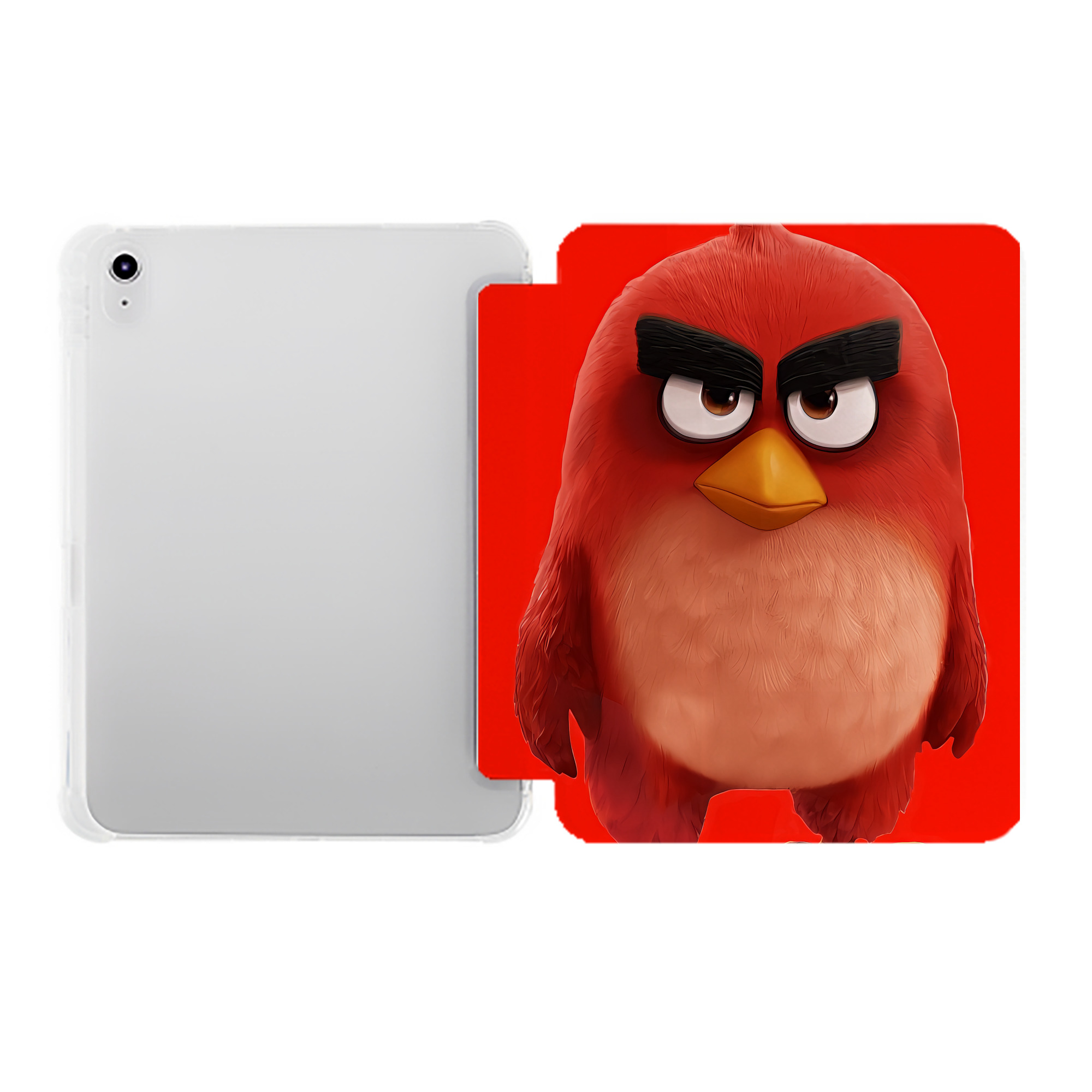 （画像用） Angry Birds アングリーバード IPad ケース ペン収納付き 三つ折りスタンド PUレザー×シリコン 対応機種9.5/10.5/10.9インチ